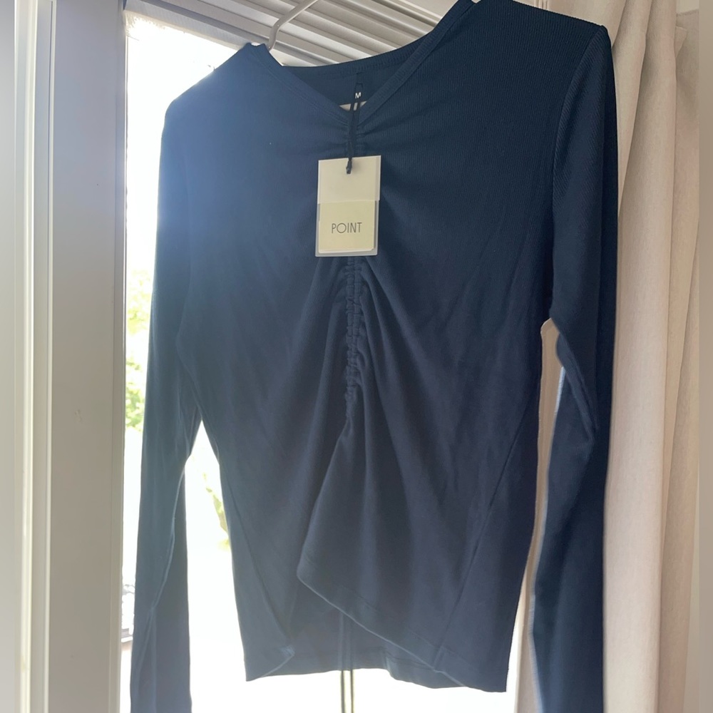 POINT CROP RUCHED TOP - Picture 7 of 8